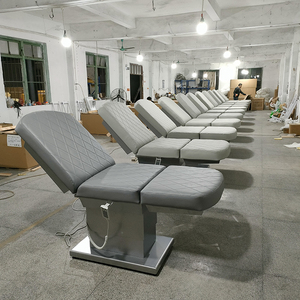 Cama de Spa Facial Eléctrica de Lujo con Base de Metal Plateado y 3 Motores, Muebles Modernos para Salón de Belleza, Cama de Spa Cosmética para Tratamientos de Esteticista - Product Image 6