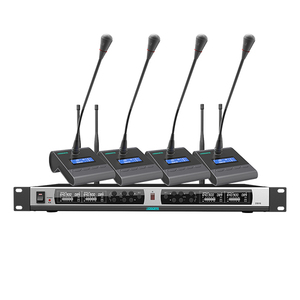 <span class=keywords><strong>4</strong></span> قنوات UHF تنوع حقيقي ميكروفون لاسلكي نظام مؤتمرات ميكروفون Lavalier ميكروفون طية صدر ميكروفون للتحدث التدريس الفصول الدراسية - Product Image 4