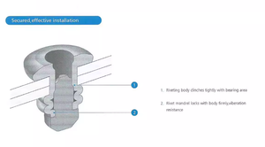 Rivets aveugles à tête ronde en aluminium peint en noir Gris <span class=keywords><strong>anthracite</strong></span> <span class=keywords><strong>RAL</strong></span> <span class=keywords><strong>7016</strong></span> 14mm Longueur 3.2mm - Product Image 4
