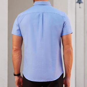 Của nam giới ngắn tay áo oxford Áo sơ mi nút xuống cổ áo của nam giới cotton oxford Áo Sơ Mi Ngắn Tay Áo kinh doanh thường cộng với kích thước của áo sơ mi nam - Product Image 5