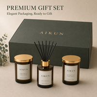 Diffuseur de parfum d'intérieur AIKUN personnalisé avec logo imprimé, en rotin naturel de luxe, à libération de parfum longue durée et stable, pour salle de bain