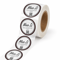 Rouleau d'étiquettes autocollantes transparentes personnalisées avec logo, étanches, en papier thermique, pour emballage de fruits et maïs, avec ligne de perforation
