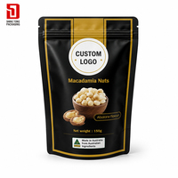 Voedselveilige herbruikbare ziplock staande zak met venster voor het bewaren van noten, pinda's en cashewnoten