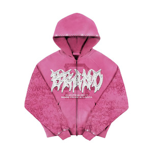 2025 Unisex Comfortable Soft Stylish Breathable Hoodie <b>Set</b> High Quality 100% Cotton Casual <b>Knitted</b> Seamless Fusing Spring Hot - Product Image 3