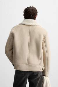 Özel Activewear süet deri ceket yüksek kalite lüks Zip up Sherpa astar ceket erkekler için - Product Image 5