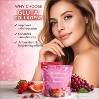 Glutathion Collageen Poeder 30 Sachets voor Volwassenen Huidverzorging Dagelijkse Beauty Supplement Aangepaste Label OEM