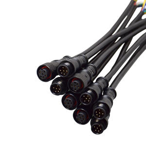 Câble Étanche Personnalisé M12 IP67 2P~6P Mâle-Femelle en PVC pour <span class=keywords><strong>Vélo</strong></span> Électrique, <span class=keywords><strong>Réparation</strong></span> et Vente en Gros - Product Image 1