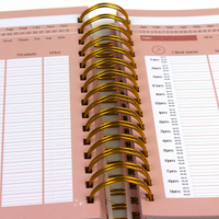 Impression Personnalisée Reliure Double Spirale Couverture Rigide Luxe Agendas Mensuels Hebdomadaires Quotidens, Planificateurs Budgétaires et Carnets de Notes Journaux