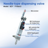 Valve de distribution pneumatique à aiguille, haute précision, anti-goutte, pour colle UV/silicone/époxy, montage robotisé 1/2/3/4 axes, directement de l'usine
