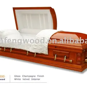 CAMERON American style paper cardboard coffin casket wood veneer caskets and coffins