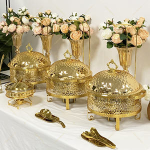 Ensemble de Chafing <span class=keywords><strong>Dish</strong></span> Chauffant de Luxe pour Hôtel et Restaurant, Chauffe-Plats de Mariage pour Événement et Buffet - Product Image 3