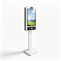 Kiosque de commande mural à écran tactile de 21,5, 24, 32, 43, 49 pouces, kiosque de paiement pour restaurant avec lecteur de code QR, imprimante de reçus