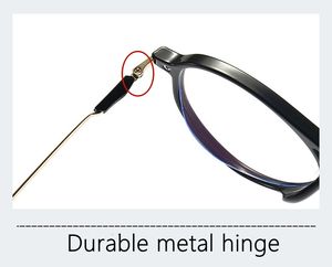 Nueva moda al por mayor doble haz bisagra de metal duradera anti luz azul HD sapo <span class=keywords><strong>gafas</strong></span> de lectura para hombres y mujeres - Product Image 3