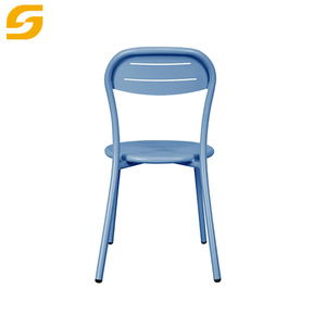 Hiện Đại Đồ Nội Thất Ngoài Trời Nhôm Thanh Tròn Bàn Ăn Và Có Thể Chồng Lại Bên Ghế Sân Vườn Quán Cà Phê Nhà Hàng Ăn Ghế - Product Image 5