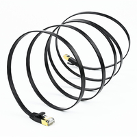 Kabel Ethernet Cat8 kecepatan tinggi, 2000MHz 40Gbps Cat6 Cat7 kompatibel untuk komunikasi