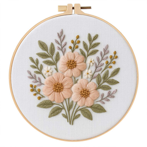 Kit de broderie florale DIY, motifs botaniques de plantes avec motifs de fleurs, décoration artisanale faite à la main <span class=keywords><strong>pour</strong></span> la maison - Product Image 2