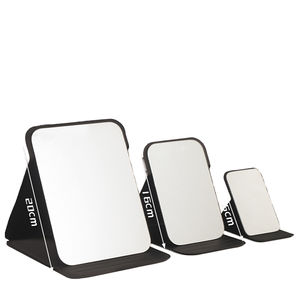 Portable Folding PU Leather Desktop <b>Makeup</b> <b>Mirror</b> Adjustable Stand Glass <b>Mirror</b> Single Sided Compact Travel <b>Vanity</b> <b>Mirror</b> - Product Image 2