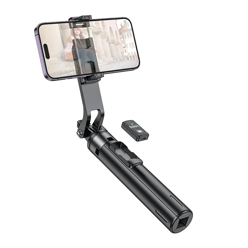 HOCO K21Support de diffusion en direct en alliage d'aluminium Bâton de selfie portable sans fil pour téléphone portable