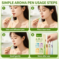 Kit de stylos diffuseurs d'arômes 4-en-1 aux herbes bien-être – Quatre options de parfum – Expérience aromatique portable – Stylo diffuseur d'arômes – Marque privée OEM