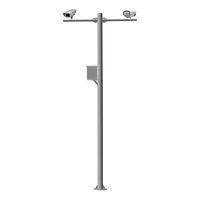 Poteau de signalisation routière intelligent pour projet de sécurité routière, avec bande lumineuse et lumière d'avertissement de barricade de circulation