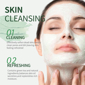 Masque facial vert en stick pour peaux sujettes à l'acné, stick d'<span class=keywords><strong>argile</strong></span> nettoyant les pores et contrôlant le sébum, soin naturel végétalien par GREENLEM - Product Image 6