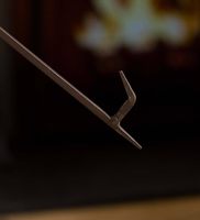 Ensemble d'outils de cheminée en fer noir 5 pièces pinces de poker hautes pelle balai support accessoires forgés à la main