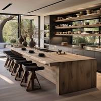 Meubles de cuisine Vermonhouzz, ensembles d'armoires de cuisine en bois massif, MDF laqué, prêt à assembler, style moderne