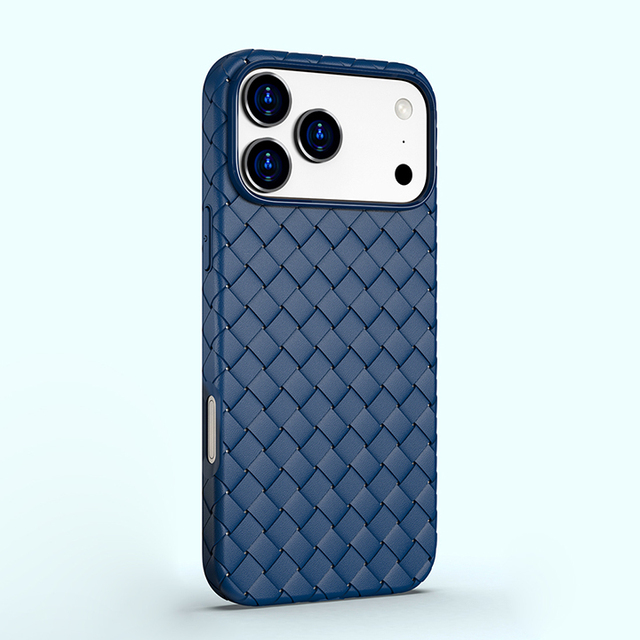 Luxury Woven Soft TPU Case for IPhone 17 Air 16E 16 15 Plus 14 Pro Max 13 12 Mini 11 Shockproof Back Phone Cover