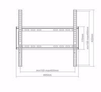 Support mural fixe pour téléviseur robuste, compatible avec les téléviseurs LED LCD OLED intelligents de 32 à 55 pouces, support de télévision en métal robuste pour téléviseurs à écran plat