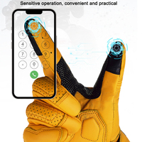 Gants de course en cuir antidérapants personnalisés pour sports de plein air, compatibles écran tactile, style été, pour moto