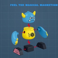 SAMLOK MAGNETIC PLANET MONSTER Robot Edukasi Plastik ABS SET isi LIMA 5 7 Tahun Skala 1:32 Kotak Jendela Mainan DIY