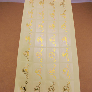 ODM/OEM-etiqueta adhesiva impermeable con logo personalizado, pegatina con logotipo de papel de aluminio dorado - Product Image 3