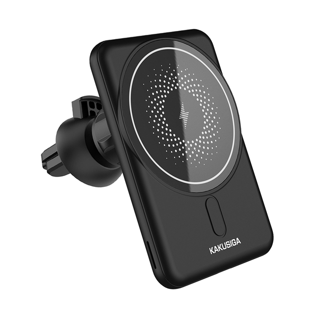 KAKUSIGA 15W High-power Fast Charging Air Outlet Gravity Holder Magnetizing Bracket Wireless Charger