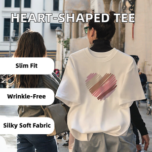 <b>Heart</b> Print Women <b>T</b> <b>Shirt</b> O Neck Short Sleeve Regular Fit Summer Tee Casual Wear Women <b>Shirts</b> - Product Image 2
