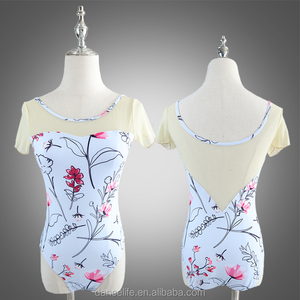 Maillot <span class=keywords><strong>de</strong></span> <span class=keywords><strong>Ballet</strong></span> <span class=keywords><strong>de</strong></span> Manga Corta con Estampado Floral <span class=keywords><strong>de</strong></span> Spandex para Mujer, <span class=keywords><strong>Ropa</strong></span> <span class=keywords><strong>de</strong></span> <span class=keywords><strong>Ballet</strong></span> para Entrenamiento <span class=keywords><strong>de</strong></span> Adultos - Product Image 1