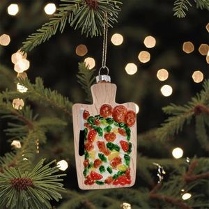Tabla de Cortar <span class=keywords><strong>Pizza</strong></span>, Colgante de Cristal, Adorno Navideño, Decoración Colgante para el Hogar, Decoración Temática de Cocina Italiana para Festividades - Product Image 6