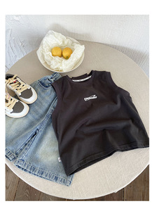 All'ingrosso 2025 <span class=keywords><strong>canotte</strong></span> per ragazzi 100% cotone senza maniche camicie per bambini - Product Image 5