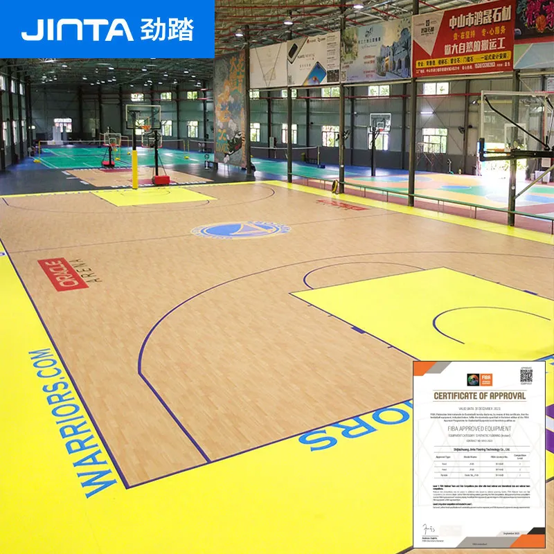 Maple Surface Indoor Basketball Court Pvc Sports Flooring Manufacturer