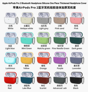 Étui souple antichoc en silicone tendance avec crochet pour AirPods <span class=keywords><strong>Pro</strong></span> 2 – <span class=keywords><strong>Prix</strong></span> usine - Product Image 6