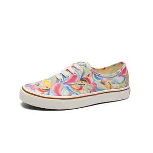 Zapatos de lona de verano para hombre, estilo nuevo, con grafiti arcoíris, zapatos casuales para parejas, zapatos de hombre modernos de caña baja para caminar. - Product Image 1