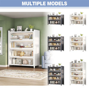 Meuble de cuisine <span class=keywords><strong>pour</strong></span> four à <span class=keywords><strong>micro</strong></span>-ondes avec portes rabattables à 90° en acier durable, armoire de cuisine, meuble de rangement, chariot de cuisine <span class=keywords><strong>pour</strong></span> la maison - Product Image 4