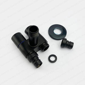 Neues Zink 1 in 2 out Winkel ventil Doppel griff Shunt Wasserhahn Umsteller Neues Design 3-Wege-Winkelventil - Product Image 3