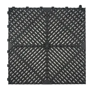 Garge Tiles Carreaux de sol en plastique antidérapant pp plancher de garage modulaire pour lavage de voiture et utilisation en magasin 4s