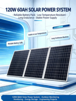 Sistema Solar DC de 666 Wh, Kit Solar de 12 V, 24 V, 48 V, Panel Solar de 120 W, Kit Completo para Cámaras CCTV PTZ 4G de Gran Zoom y Sensores