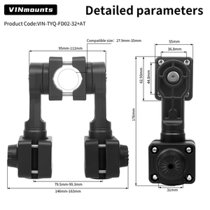 Support de fixation pour sondeur de pêche Garmin Livescope LVS32+LOWRANCE ActiveTarget 2 VIN-TYQ-FD02-32+AT - Product Image 2