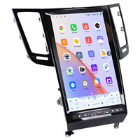Navegación Android con pantalla vertical de 14.5 pulgadas y resolución 2.5K para Infiniti FX35 FX37 FX45 FX50 QX70 2007-2013, unidad principal con CarPlay y GPS.