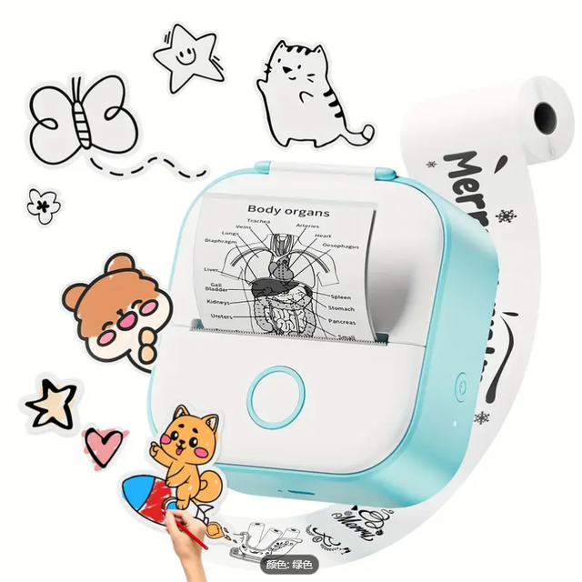 Mini Thermal Pocket Mobile Printer Wireless Photo Printer for Stickers Phomemo T02 Inkless Portable Printer for Students