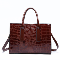 Nouveaux sacs à main en cuir PU imitation crocodile pour femmes, grand sac à bandoulière, sac fourre-tout pour femmes
