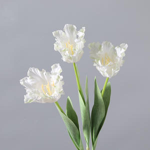 Fiore Artificiale Tulipano Pappagallo Singolo con Texture Stampata in 3D, Bouquet Idratante per Progetti di <span class=keywords><strong>Giardinaggio</strong></span> - Product Image 1