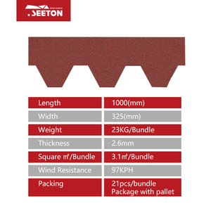 Forme de mosaïque rouge de Chine monocouche - Product Image 3